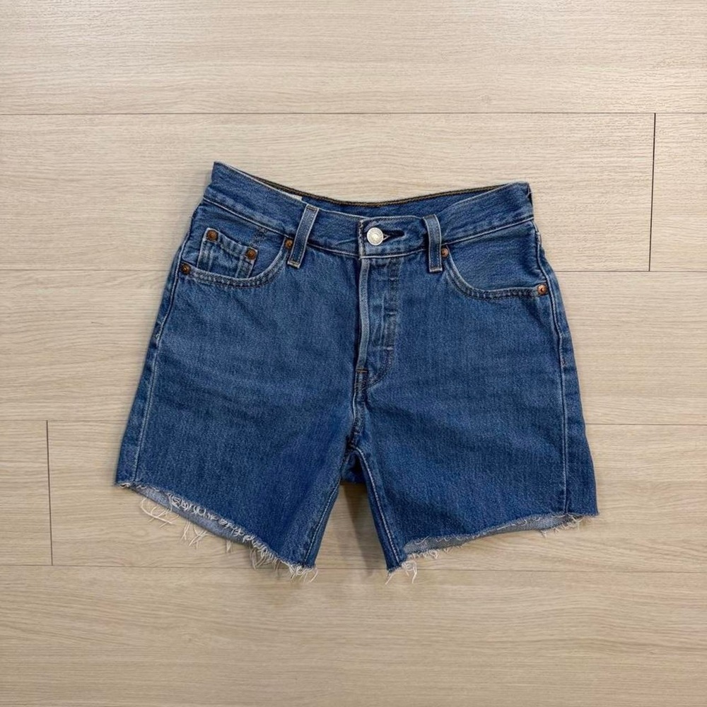 Levi's Premium Dark Wash 501 Jean Shorts Womens Size 23 Summer Shorts